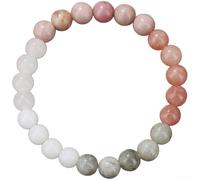 Natural Stone Beaded Bracelet 8mm Round FOR Crystal Beads Handcrafted Unisex Style Adjustable Fit for Daily Wear 19cm(ZJ15001)