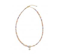 Natural stone Beaded Necklace, rainbow, Pure sliver, Gold-plated silver, choker, stone jewelry, 44cm length, Natural Stone Pearl Silver, Crystal