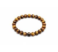 Natural Stone Beaded Stretch Bracelet, 8mm Round Beads, Grey Marble Elastic Bangle (Right)