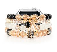 Natural Stone Beaded Watch Band for Women Compatible with Apple Watch 38mm 40mm 41mm 42mm 44mm 45mm 46mm 49mm Dressy Cute Watch Strap for Apple Watch Ultra 2/Ultra Series 10/9/8/7/6/5/4/3/2/1 SE