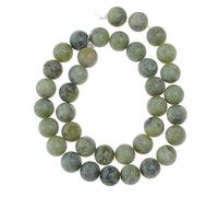 Natural Stone Beads 10mm Southern Jade Matte Gemstone Round Loose Beads Crystal Energy Stone Healing Power for Jewelry Making DIY,1 Strand 15"