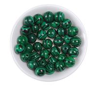 Natural Stone Beads 12mm Malachite Gemstone Round Loose Beads Crystal Energy Stone Healing Power for Jewelry Making DIY,1 Strand 15"