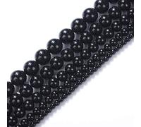 Natural Stone Beads 14mm Black Onyx Agate Gemstone Round Loose Beads Crystal Energy Stone Healing Power for Jewelry Making DIY,1 Strand 15"
