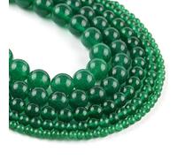 Natural Stone Beads 4-10mm Indian Agates Tiger Eye Jades Rose Quartzs Jaspers Round Warist Beads for Jewelry Making DIY Bracelet-Green Jade,10mm 36pcs Beads