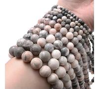 Natural Stone Beads 4 6 8 10mm Aquamarine Lava Turquoises Agates Quartz Jaspers Crystals Beads for Jewelry Making DIY Necklace-Pink Zebra Jasper-6mm 59 to 61pcs