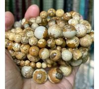 Natural Stone Beads 4 6 8 10mm Tiger Eye Lava Amazonite Turquoises Agates Jaspers Beads for Jewelry Making DIY Bracelet Necklace-Picture Jasper-8mm 45 to 46pcs