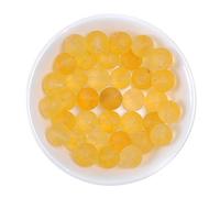 Natural Stone Beads 6mm Citrine Gemstone Matte Gemstone Beads Round Loose Beads Crystal Energy Stone Healing Power for Jewelry Making DIY,1 Strand 15"