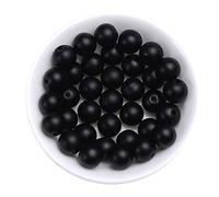 Natural Stone Beads 8mm Black Onyx Agate Matte Gemstone Beads Round Loose Beads Crystal Energy Stone Healing Power for Jewelry Making DIY,1 Strand 15"