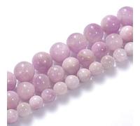 Natural Stone Beads 8mm Kunzite Beads Gemstone Beads Round Loose Beads Crystal Energy Stone Healing Power for Jewelry Making DIY,1 Strand 15"