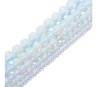 Natural Stone Beads 8mm Opal Gemstone Round Loose Beads Crystal Energy Stone Healing Power for Jewelry Making DIY,1 Strand 15"