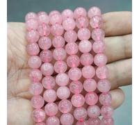 Natural Stone Beads Blue Tiger Eye Round Loose Beads DIY Charm Bracelet Earrings for Jewelry Making 15" Strand 4/6/8/10/12/14.0mm-Malagasy Pink Quartz-10mm-about 36pcs