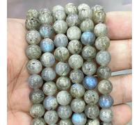 Natural Stone Beads Blue Tiger Eye Round Loose Beads DIY Charm Bracelet Earrings for Jewelry Making 15" Strand 4/6/8/10/12/14.0mm-Gray labradorite-10mm-about 36pcs