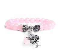 Natural Stone Beads Bracelet Life Tree Charm Bracelets For Women Men Red Agate Tiger Eye Aventurine Amethysts Wristband Jewelry