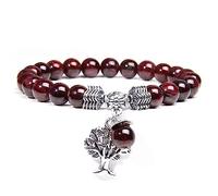 Natural Stone Beads Bracelet Life Tree Charm Bracelets For Women Men Red Agate Tiger Eye Aventurine Amethysts Wristband Jewelry