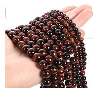 Natural Stone Beads Colorful Tiger Eye Agates Round Loose Spacer Beads for Jewelry Making DIY Bracelet Red A 6mm 60-62pcs