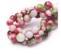 Natural Stone Beads for Jewelry Making,8mm Watermelon Tourmaline Polished Smooth Round Gemstone Beads for Bracelet Necklace 15 Inch Gu-k6464