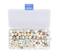 Natural Stone Beads for Jewelry Making, Round Chakra Stone Beads Kit with 4 Sizes, Highly Polished Amazonite Beads for DIY Earrings Bracelet Necklace Craft