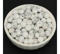 Natural Stone Beads for Jewelry Making Tiger Eye Amethyst Reiki Quartz Healing Crystal Loose Spacer Charms DIY Bracelet Necklace-White Turquoise-8mm-45pcs