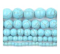 Natural Stone Beads, Gemstone Round Beads for Jewelry Making Multicolor 4-12mm Pack of 31-91 Pcs(Blue Turquoises1,4mm)