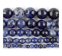 Natural Stone Beads, Gemstone Round Beads for Jewelry Making Multicolor 4-12mm Pack of 31-91 Pcs(Faceted Sodalite,8mm)