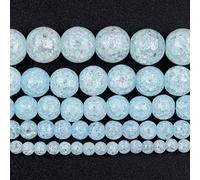 Natural Stone Beads, Gemstone Round Beads for Jewelry Making Multicolor 4-12mm Pack of 31-91 Pcs(Light Blue Crystal,12mm)