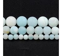 Natural Stone Beads, Gemstone Round Beads for Jewelry Making Multicolor 4-12mm Pack of 31-91 Pcs(Matte Amazonite,8mm)