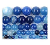 Natural Stone Beads, Gemstone Round Beads for Jewelry Making Multicolor 4-12mm Pack of 31-91 Pcs(Stripe Agate,12mm)