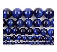 Natural Stone Beads, Gemstone Round Beads for Jewelry Making Multicolor 4-12mm Pack of 31-91 Pcs(Tiger Eye,8mm)