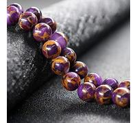 Natural Stone Beads Gemstone Round Loose Beads for Bracelet Necklace Earrings Jewelry Making DIY Crafts Design(1strand 10mm 35pcs)