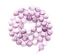 Natural Stone Beads, Light Purple Marble Loose for Jewelry Making Needlework DIY Bracelet Strand