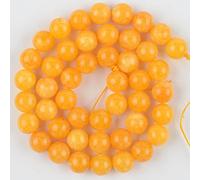 Natural Stone Beads, Natural Stone Beads Multicolor Round 4-10mm Pack of 31 for Jewelry Making(Yellow Jade,8mm)