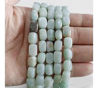 Natural Stone Beads Opal Amazonite Agates Rectangle Loose Beads for DIY Making Bracelet 8x12mm,Amazonite,About 28-30pcs