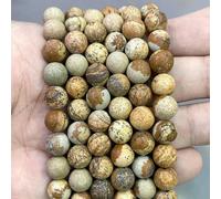 Natural Stone Beads Tiger Eye Amazonite Agates Quartz Lava Round Loose Beads DIY Bracelet Necklace for Jewelry Making 15" Strand-Picture Jaspers-6mm-about 62pcs