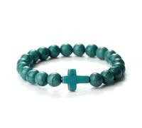 Natural Stone Black Lava Turquoises Onyx Beads Bracelets Women Yoga Bangles