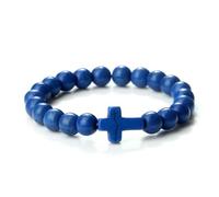Natural Stone Black Lava Turquoises Onyx Beads Bracelets Women Yoga Bangles