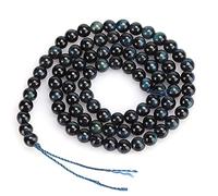 Natural Stone Blue Black Tiger Eye Round Beads, Tiger Eye Beads for DIY Jewelry Making, AAA Quality Polished Gemstone Beads with High Gloss for Bracelet Necklace Craft (4mm [92 Beads/Strand])