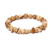 Natural Stone Bracelet 8mm Lapis Lazuli Beads Stretch Bracelets Quartz Crystal Bangles Jewelry for Women Men,Red Stone,19CM