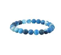 Natural Stone Bracelet for Women Turquoises Gem Round Beads Jewelry Yoga Meditation Luck and Wealth(21cm(8.27inch),8MM BEADS_22)