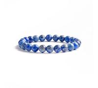 Natural Stone Bracelet for Women Turquoises Gem Round Beads Jewelry Yoga Meditation Luck and Wealth(19cm(7.48inch),8MM BEADS_1)