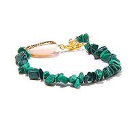 Natural Stone Bracelet Women Bracelets Natural Purple Fluorite Amethysts Bracelet Shell Charm Beads Crystal Bracelets Bracelet Jewelry