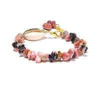 Natural Stone Bracelet Women's Simple natural Amethysts stone beads bracelet purple quartz Crystal stone Shell charm Chain Bracelets jewelry Bracelet Jewelry