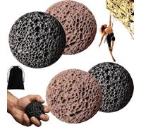 Natural Stone Callus Ball Hand Grip Trainer - Build Rock-Solid Hands - Ergonomic Volcanic Rock for Climbing & Lifting - Secure Grip & Moisture Absorption (Red-4CM,Mixed)