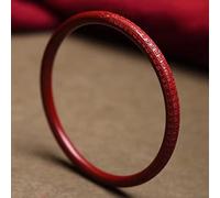 Natural Stone Cinnabar Bangle Buddha Mantra Amulet Bangle Feng Shui Wealth Prosperity for Women Strong Talisman Stone Good Luck,54mm