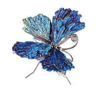 Natural Stone Crystal Ornament | Natural Butterfly Pendant with Crystal - Portable Obsidian Crystal Stone Pendant for Weddings, Men, Women, Birthdays