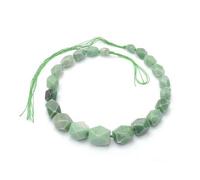 Natural Stone Cut Corner Tower Chain Necklace Natural Rough Stone Pendant
