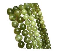 Natural Stone Dark Blue Beads Round Loose Spacer Beads for Jewelry Making 4/6/8/10/12mm DIY Handmade Bracelets(Green Peridot,10mm (36pcs)