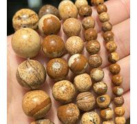 Natural Stone Dark Blue Chalcedony Jades Beads Round Loose Spacer Beads for Jewelry Making 4/6/8/10/12mm DIY Handmade Bracelets-Picture Jasper-10mm (Approx 36pcs)