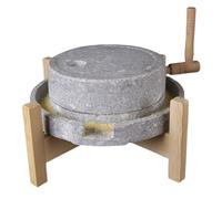 Natural Stone Grain Mill with Rustic Hand Crank, Wet and Dry Grinder for Wheat, Almonds, Peppers, Easy to Clean, Durable Stone Grinding Disc