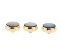 Natural Stone Hand Polished Trumpet Finger Key Buttons - Improve Accuracy and Fluency - 3 Pieces Set for Easy DIY Repair and Maintenance - for Trumpet Players - Gray