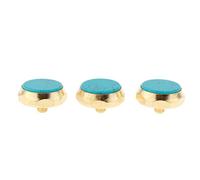 Natural Stone Hand Polished Trumpet Finger Key Buttons - Improve Accuracy and Fluency - 3 Pieces Set for Easy DIY Repair and Maintenance - for Trumpet Players - Blue